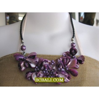 multi flowers necklaces shells nuged wholesale 